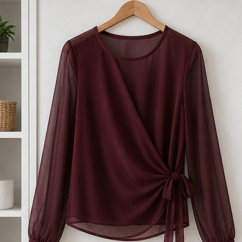 Burgundy Tunic Blouse